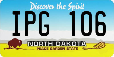 ND license plate IPG106