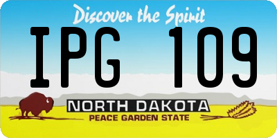 ND license plate IPG109