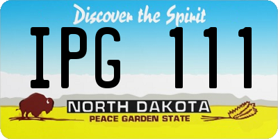 ND license plate IPG111