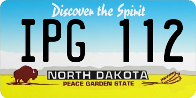 ND license plate IPG112