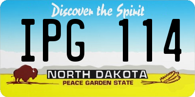 ND license plate IPG114