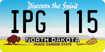 ND license plate IPG115