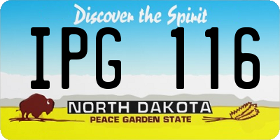ND license plate IPG116