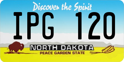 ND license plate IPG120