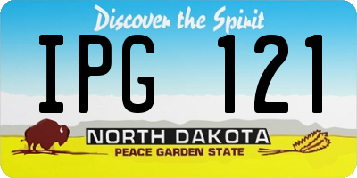ND license plate IPG121