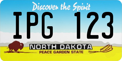 ND license plate IPG123