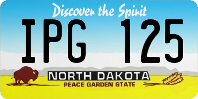 ND license plate IPG125