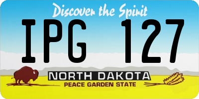 ND license plate IPG127