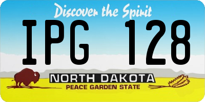 ND license plate IPG128
