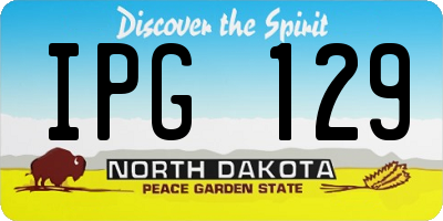ND license plate IPG129