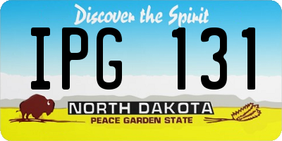 ND license plate IPG131