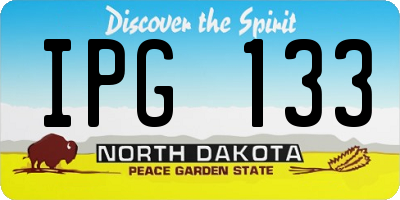 ND license plate IPG133