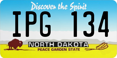 ND license plate IPG134