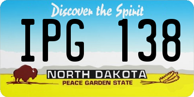 ND license plate IPG138
