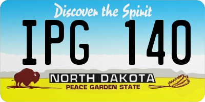 ND license plate IPG140