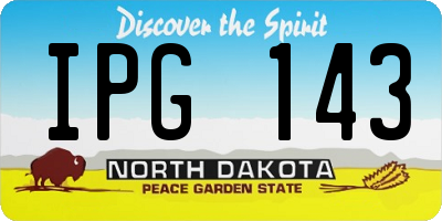 ND license plate IPG143