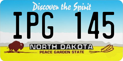 ND license plate IPG145
