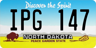 ND license plate IPG147