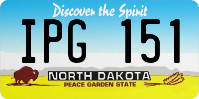 ND license plate IPG151
