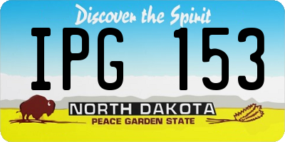 ND license plate IPG153