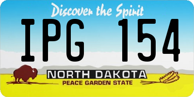 ND license plate IPG154