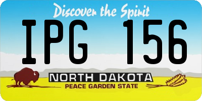 ND license plate IPG156