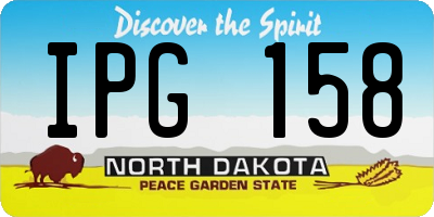 ND license plate IPG158