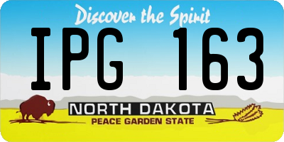 ND license plate IPG163