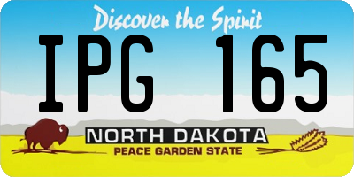 ND license plate IPG165