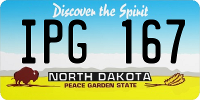 ND license plate IPG167