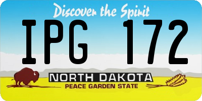 ND license plate IPG172