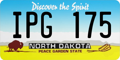 ND license plate IPG175