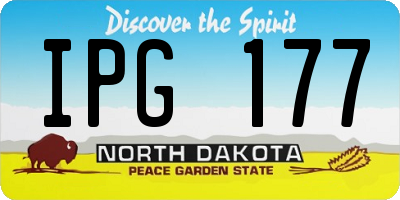 ND license plate IPG177