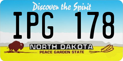 ND license plate IPG178