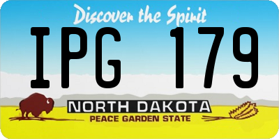ND license plate IPG179