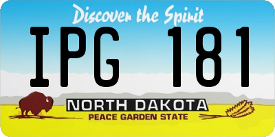 ND license plate IPG181