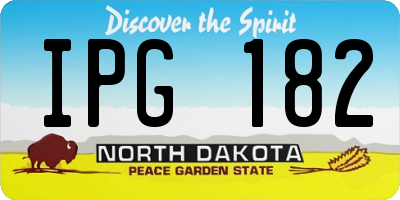 ND license plate IPG182