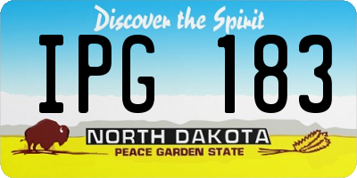 ND license plate IPG183