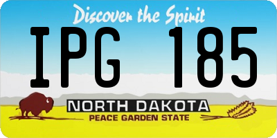 ND license plate IPG185