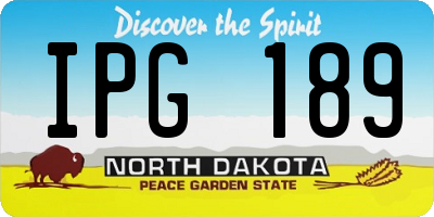 ND license plate IPG189