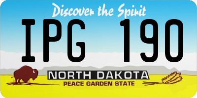 ND license plate IPG190
