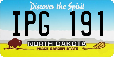 ND license plate IPG191
