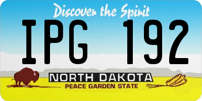 ND license plate IPG192