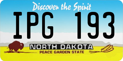 ND license plate IPG193