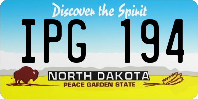 ND license plate IPG194