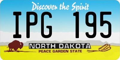 ND license plate IPG195