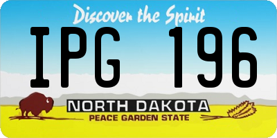 ND license plate IPG196