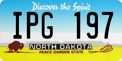 ND license plate IPG197