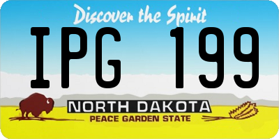 ND license plate IPG199