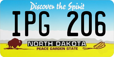 ND license plate IPG206